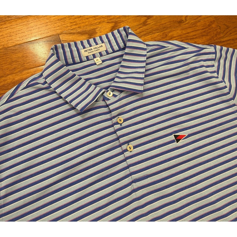 Peter Millar Summer Comfort Westhampton Country Club Golf Polo Shirt Mens XL